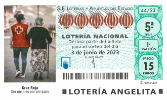 Lotería Angelita. Sorteo Extraordinario Cruz Roja. Sábado, 03 de Junio del 2023