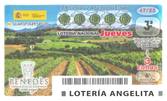 Lotería Angelita. Sorteo del Jueves. Jueves, 15 de Junio del 2023
